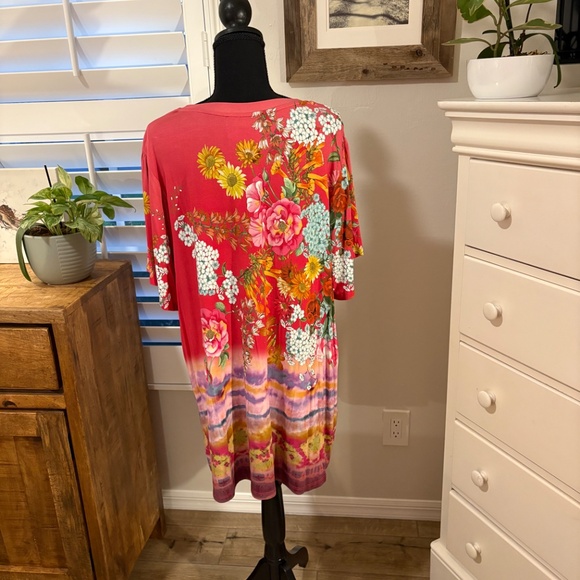 Johnny Was GOLDEN ROSE FLUTTER SLEEVE TEE 2X - Picture 3 of 9